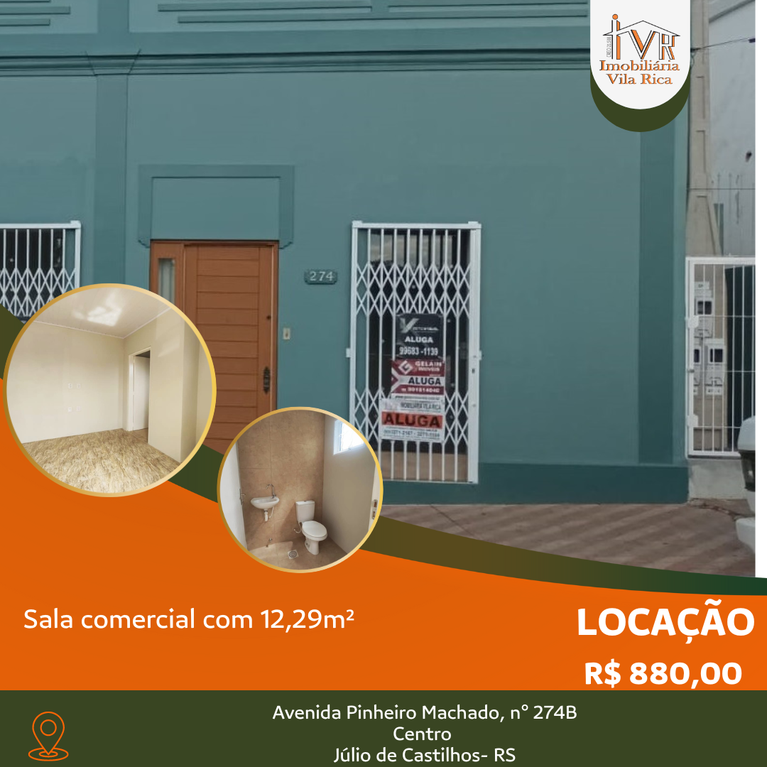 LOCAÇÃO R$ 880,00 FACE